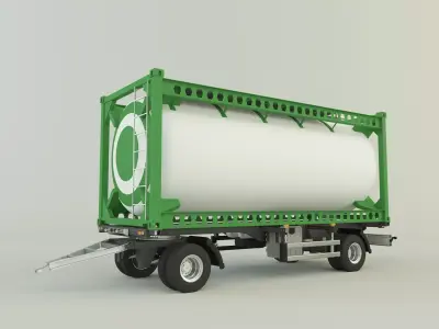 container trailer 585 3D model