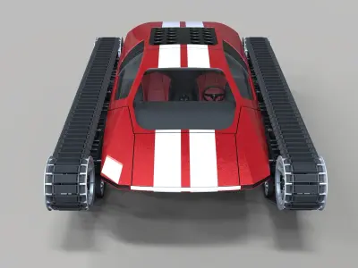 Concept tracked sport car 3D model