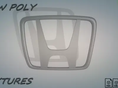 Honda emblem Low-poly 3D model