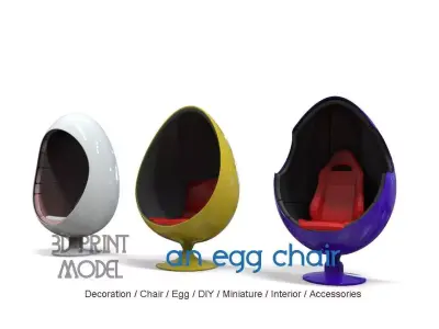 an egg chair Free 3D print model