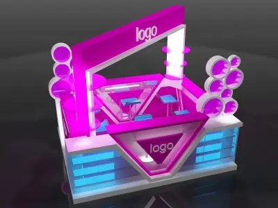 Booth Exhibition Stand a207 3D model