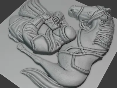 imam hussain kissing his daughter head Sakina  3D model