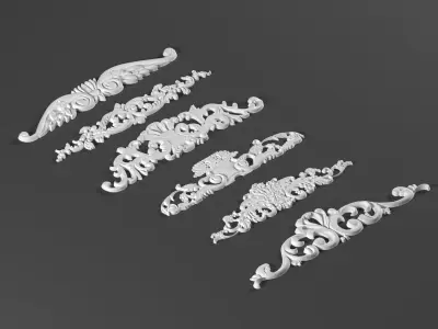 18 ornamental classic decoration 3d model kitbash vol 44 3D model