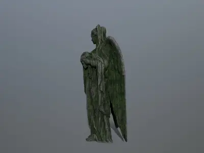 Angel Statue 02 Low-poly 3D model