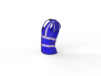 Realistic Worker Vest 003 Low-poly 3D model