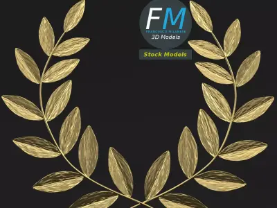 Stylized laurel wreath crown 3D model