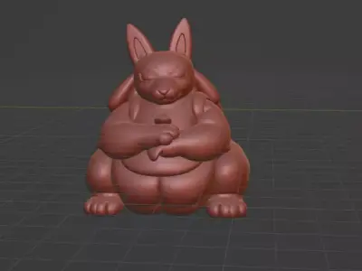 Chubby Lucario 3D  The Adorable Aura Guardian 3D print model