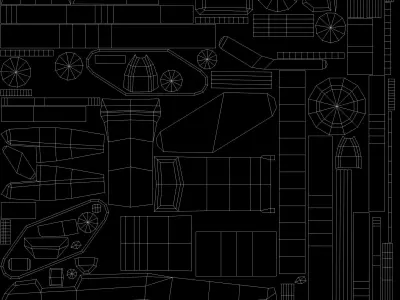 Postapocalypse derby crusher  Low-poly 3D model