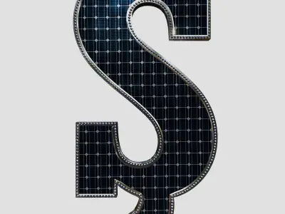 Solar Panel Letter - S 3D model