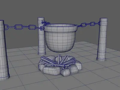 Edible Camp Model Building  Free low-poly 3D model
