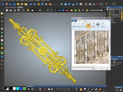 Luxury Baroque Staircases Spindles 3D model