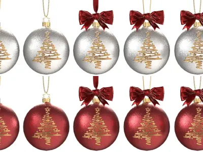 Christmas ornaments style3 3D model