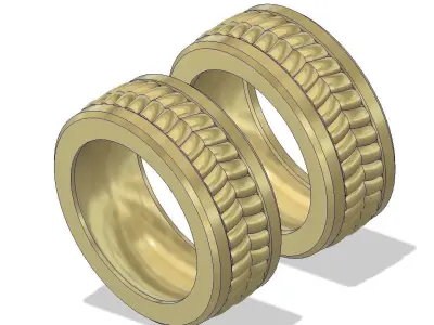 Belcher chain link rings matching 3D print model