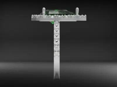 Pear Shaped jewellry Ring 3D print model