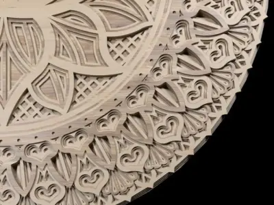 Lotus Flower Mandala  3D model