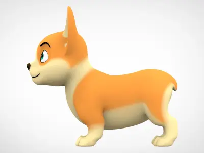 Corgi  Low-poly 3D model