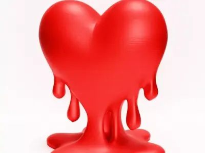 Drip Heart toy 3D print model