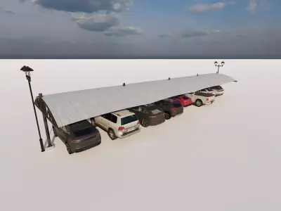 Roof Parking-Parking Lot  3D model