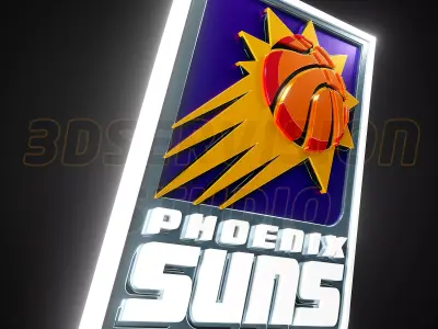 Phoenix Suns logo - Cinematic - 3D print 3D model