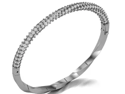 Diamond  Twist Bracelet  3D print model