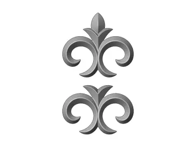 Flower decoration element relief  3D print model