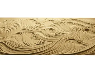 modern panel wall decor set relief stl mural CNC 168  3D model