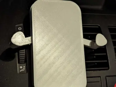 Minimalist Car Phone Holder with WIRELESS CHARGING - NO TOOLS 3D print model