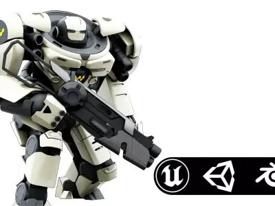 DOOM FIGHTER V-6  Rigged for Unreal Engine - Unity - MIXAMO 3D model