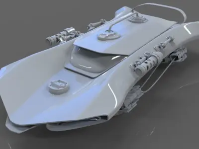 future battle car 3D model