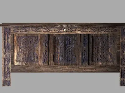 Coffer Antique Furniture Low-poly 3D model