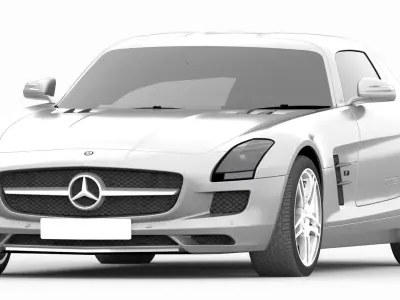 Mercedes SLS AMG Low-poly 3D model