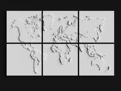 Gypsum frames 3D model