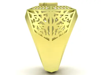 Luxury Chinese Tiger Character Mens Ring 3D Jewelry Model 3753 3D print model