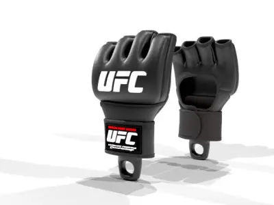 UFC Gloves With Logo Keychain 3D print model