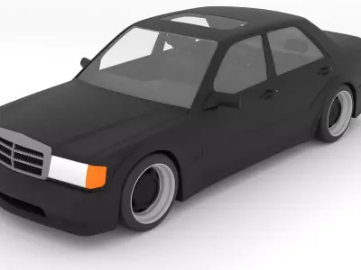 Classic Car Low-poly 3D model
