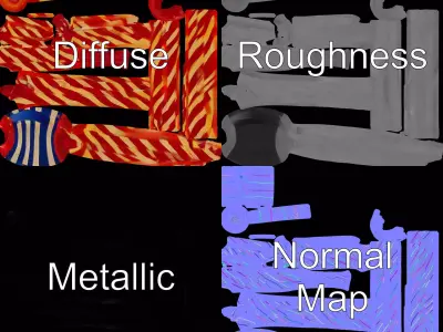 Striped Jump Rope model pack Low-poly 3D model