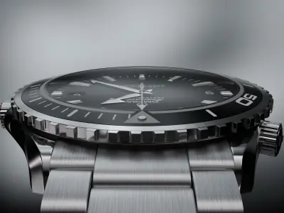 Omega Seamaster Planet Ocean Low-poly 3D model