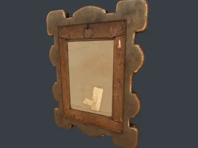 Antique Frame Low-poly 3D model