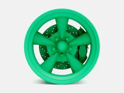 15x10 Pacer Supreme Wheel and Brake 3D print model