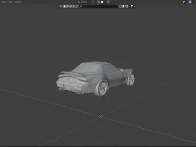 mazda rx 7 Low-poly 3D model