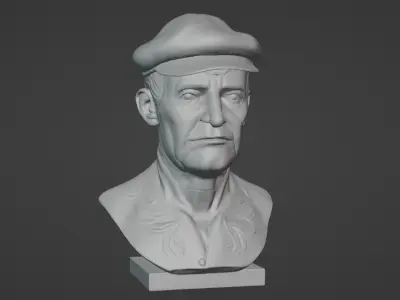 Elegant Vintage Gentleman Bust  3D print model
