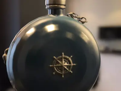 Oceanic Relic Bottle Low-poly 3D model