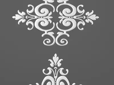 OrnamentVol01 three ornate designs Free 3D model