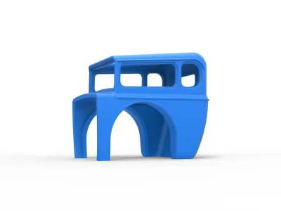 Shell of vintage front engine dragster Scale 1 to 25 3D print model