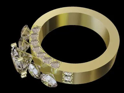 Couple Diamond Rings 3D print model