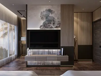 Master Bedroom Contemporer Blender-Fbx-Obj 3D model