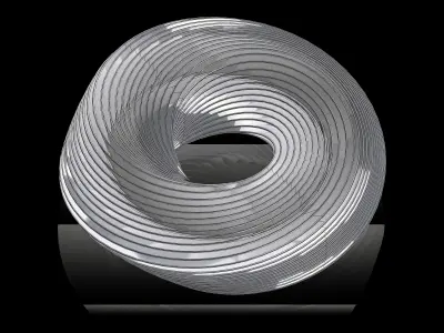 thorusdeep spiral glass sculpture 3D print model