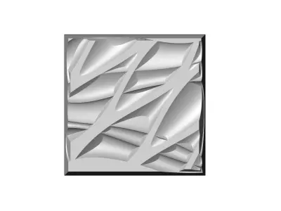 Abstract mesh relief decor panel N01 3D print model