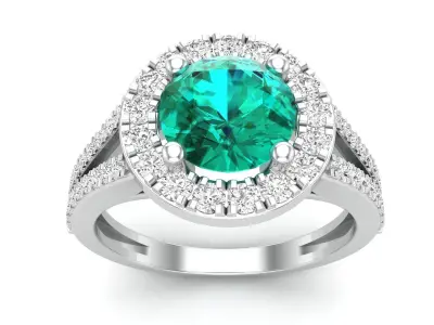 AV 623 Diamond Ladies Split Shank Bridal Engagement Ring 3D print model