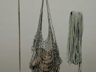 Old crane kit Low-poly 3D model